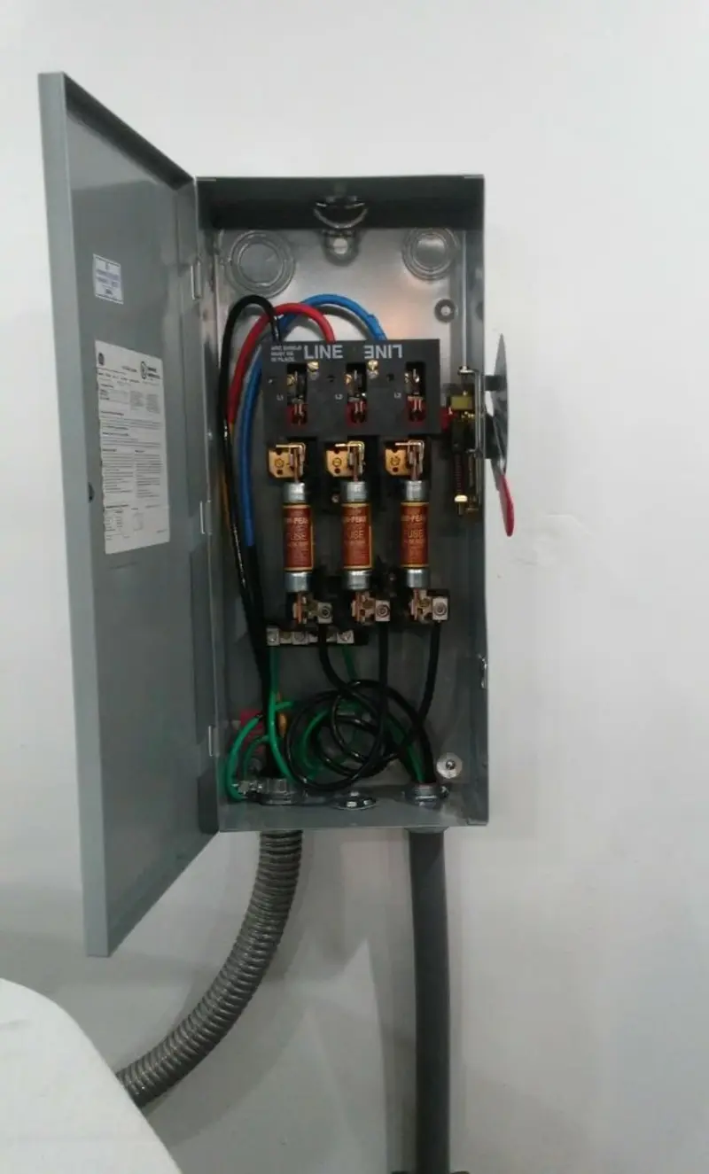 Three-phase disconnect switch installed for Electrical Wiring & Rewiring in Jurupa Valley