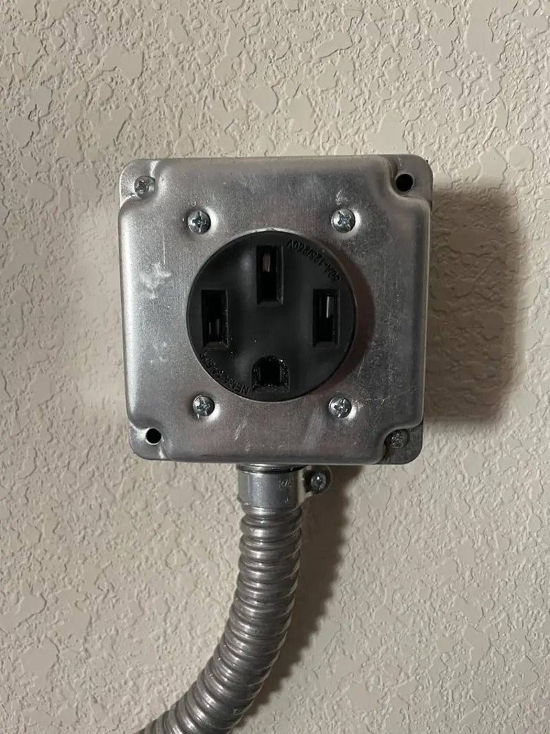 NEMA 14-50 outlet installed for Smart Home Electrical in Jurupa Valley